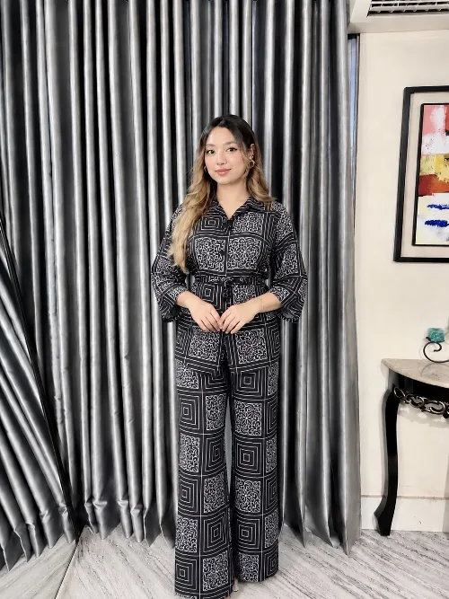Monochrome Geometric Co-ord Set”